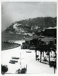 Arenzano 1928 - Nevicata - Bagni Milano - Circolo della musica